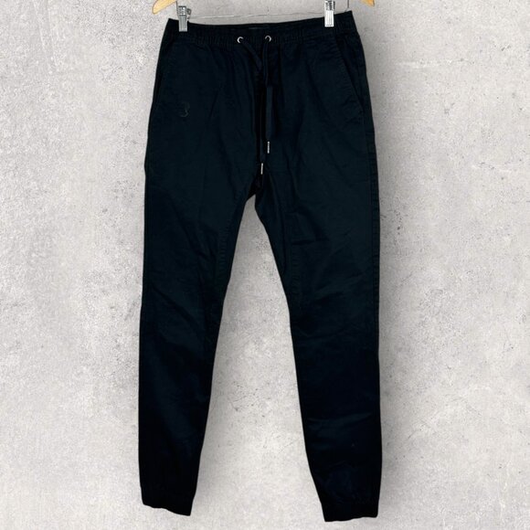 SOLD Zanerobe Sureshot Joggers Black Mens Size 32 Slouch Cotton Casual‎ Pants - Picture 16 of 16